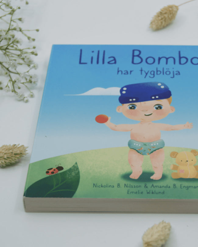 Boken "Lilla Bombom har tygblöja"